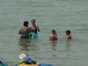 Swimming in turquoise water