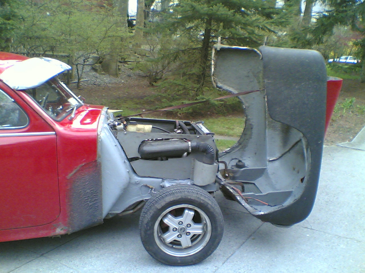 Volvo 1956 444 one piece front fiberglass clip