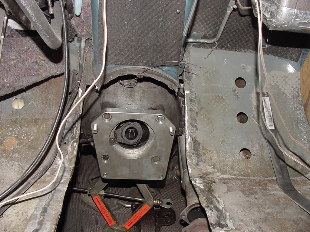 Floor pan exposed